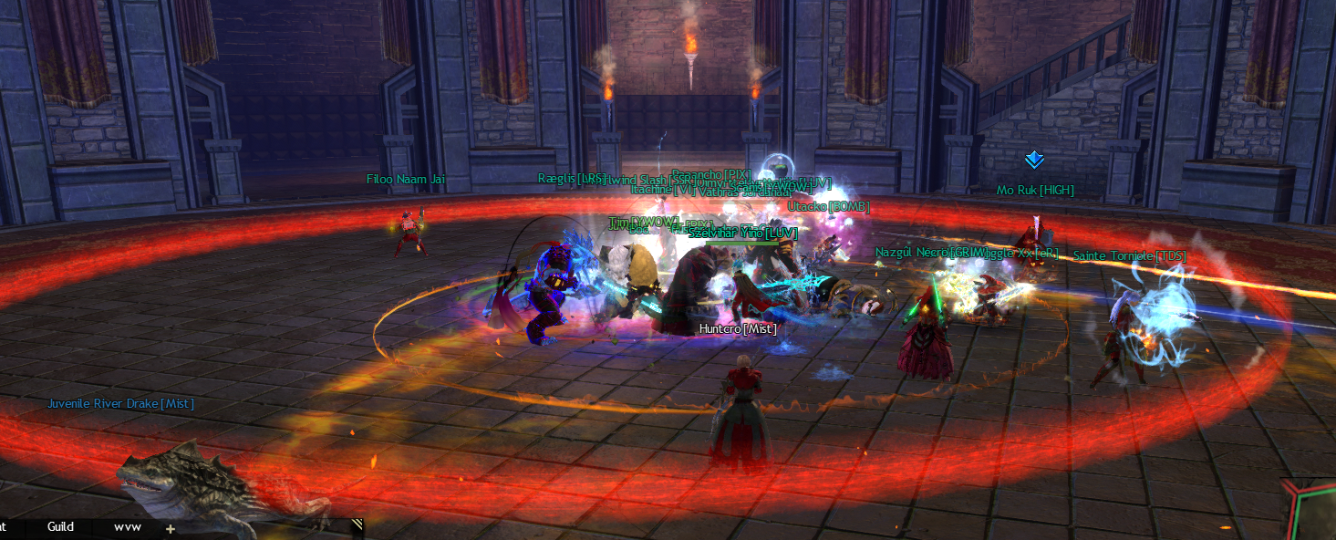 Stonemist Castle being captured — the capture ring visible in the lord room